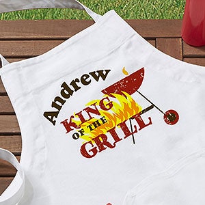 Personalized BBQ Grill Aprons - King Of The Grill