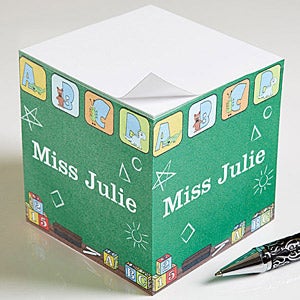 Personalized Note Pad Cube for Teachers   Little Learners