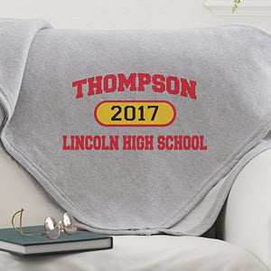 School Pride Personalized Sweatshirt Blanket