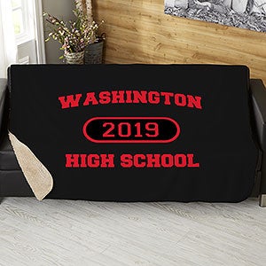 School Pride Personalized 60x80 Sherpa Blanket