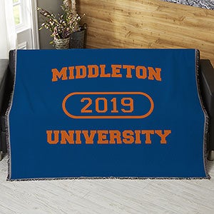 School Pride Personalized 56x60 Woven Throw