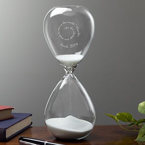 Personalized Hourglass with Inspirational Quote