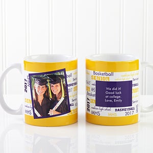 School Spirit Graduation Personalized Photo Coffee Mug 11 oz.- White