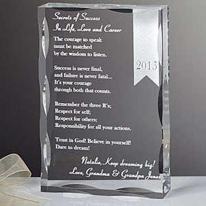 Personalized Graduation Gifts   Secrets of Success Keepsake