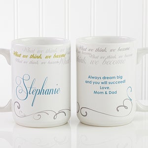 Cup Of Inspiration  Personalized Coffee Mug 15 oz.- White