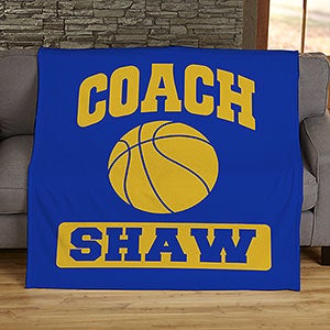 Sports Coach Blankets Personalized 50x60 Fleece Blanket