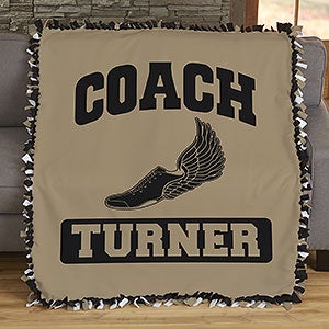 Sports Coach Blankets Personalized 50x60 Tie Blanket