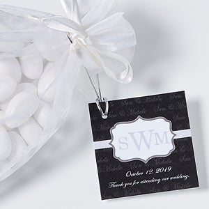 Personalized Wedding Gift Tags - Wedding Monogram - 1 set of 20