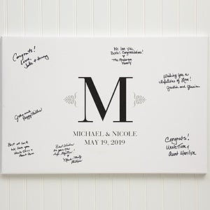 Personalized Wedding Guestbook Canvas - 16x24