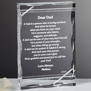 Personalized Poem Keepsake Gifts for Dad