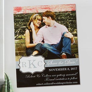 Wedding Monogram Save The Date Custom Photo Magnets