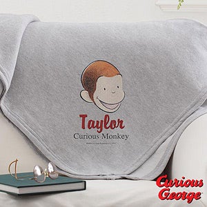 Personalized Kids Blankets   Curious George