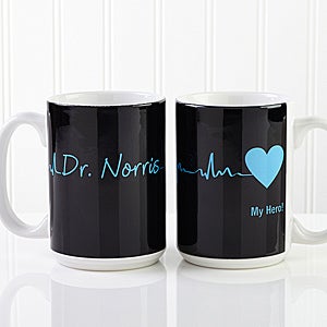 Large Personalized Doctor Coffee Mugs - Heart of Caring