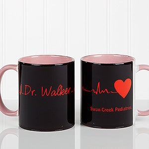 The Heart of Caring Personalized Coffee Mug 11oz.- Pink