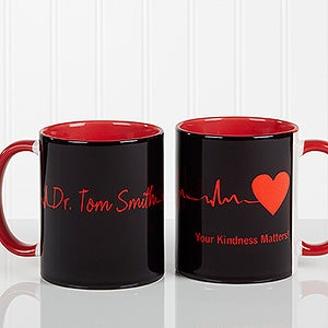 The Heart of Caring Personalized Coffee Mug 11oz.- Red