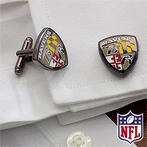 NFL Football Cuff Links   Baltimore Ravens