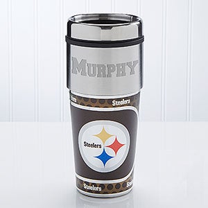 Personalized NFL Football Travel Mugs - Pittsburgh Steelers