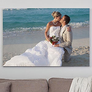 Custom Photo Canvas Print - Wedding Memories - 28x42