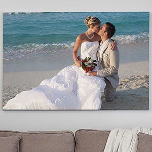 Custom Photo Canvas Print - Wedding Memories - 32x48