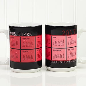 It's a Date! Personalized Calendar Coffee Mug 15oz.- White