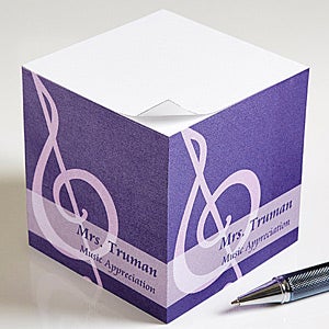 Personalized Sticky Note Cubes for Teachers