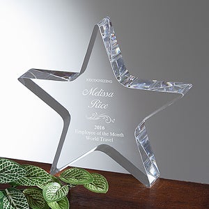 Reflections of Excellence Personalized Star Award