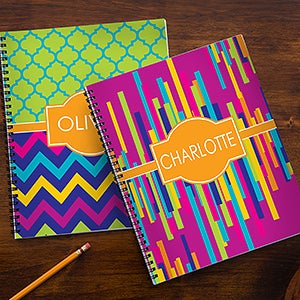 Personalized Notebooks for Girls - Bright & Cheerful