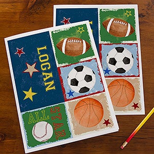 Personalized Sports Folders - Ready, Set, Score