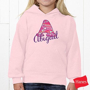 Personalized Kids Sweatshirt for Girls   Her Name & Initial