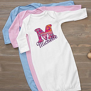 Personalized Baby Gown - Girl's Name