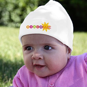 Baby Girls Infant Hat   Beach Babe