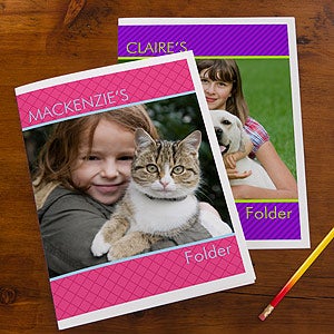 Photo Personalized School Folders