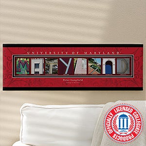 University of Maryland Personalized Campus Photo Letter Artwork