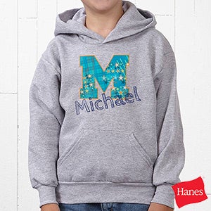 Personalized Kids Sweatshirt for Boys   His Name & Initial