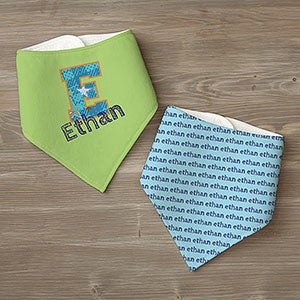 Personalized Bandana Bibs - Boy's Name