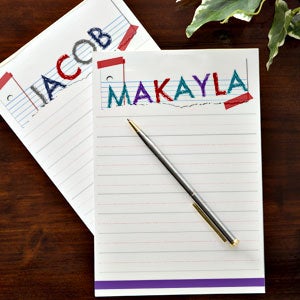 Personalized Kids Notepads - Torn Name