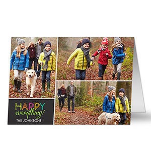 Happy Everything Photo Christmas Cards- 4 Photo