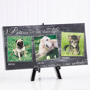 My Pets Personalized Canvas Print-3 Photos- 5 1/2 x 11