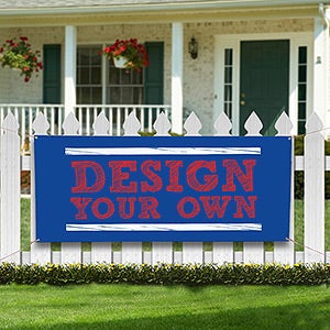 Design Your Own Custom Printed Vinyl Banners - Blue