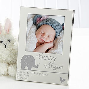 Personalized Silver Baby Picture Frame   Precious Child