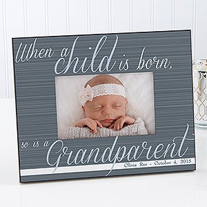 Personalized Grandparent Picture Frames   A Grandparent Is Born