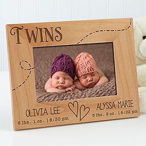 Personalized Twins Picture Frames   4x6