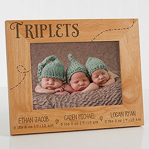 Triplet Love Personalized Frame- 5 x 7