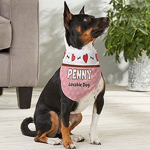 Be My Valentine Personalized Dog Bandana - Medium