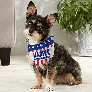 All American Personalized Dog Bandana - Small