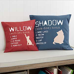 cat pillow personalized