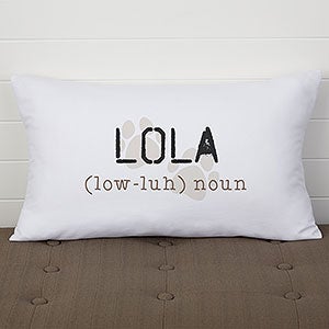 Definition of My Cat Personalized Lumbar Pillow