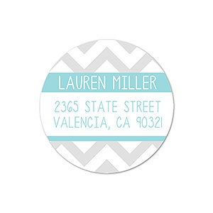 Personalized Return Address Labels - Chevron - 1 set of 40