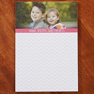 Personalized Photo Notepads - Chevron - Single Photo