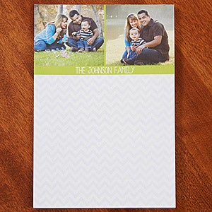 Personalized Photo Chevron Notepads - Two Photos